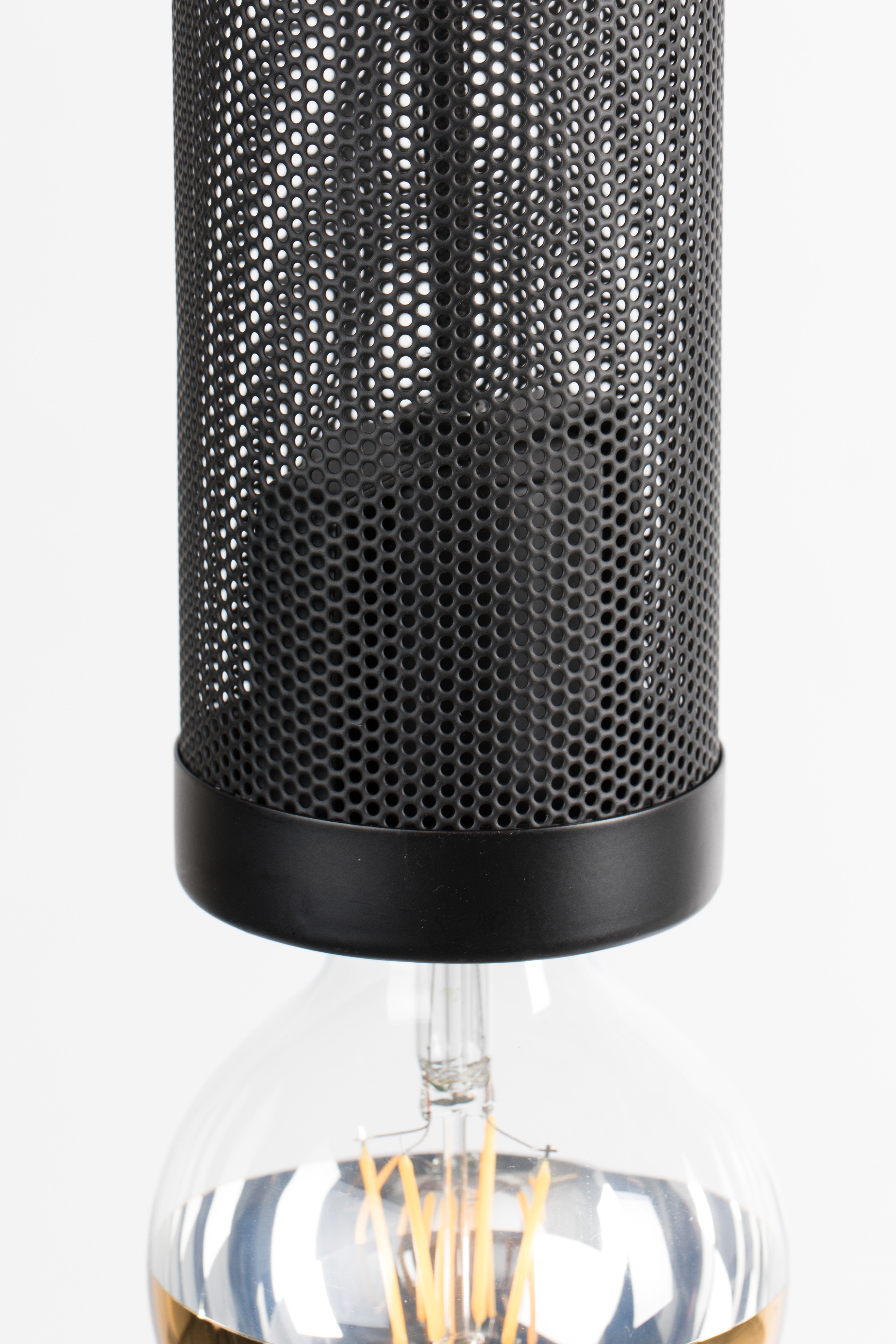 Bold Monkey Sweet Mesh Black Pendant Lamp Small